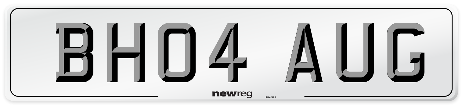 BH04 AUG Number Plate from New Reg
